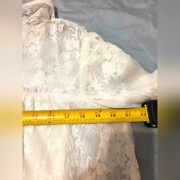 $395 NWT French See by Chloe Crystal White Lace Long Sleeve Top . Size 36 (US 5) - Picture 11 of 15